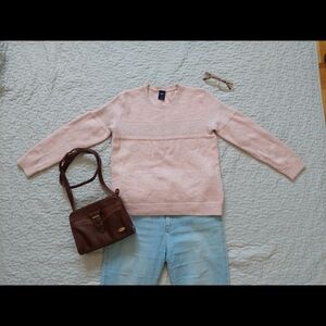 Gap Classic Crewneck Pink Sweater